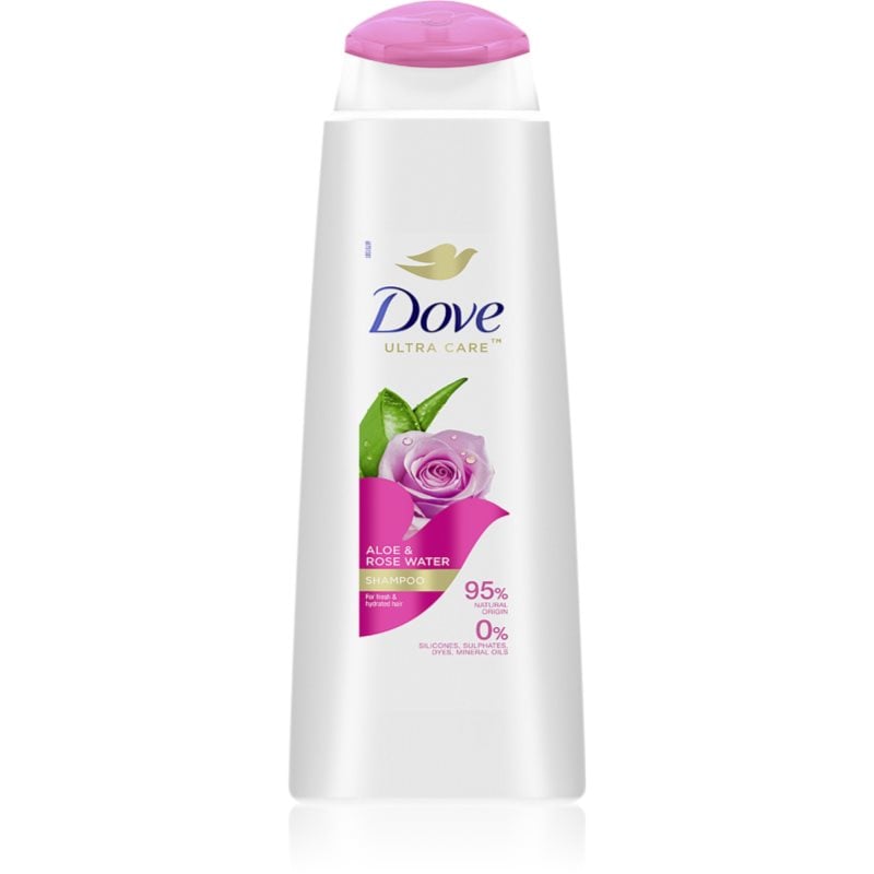 Dove Aloe & Rose Water шампоан за хидратация и блясък