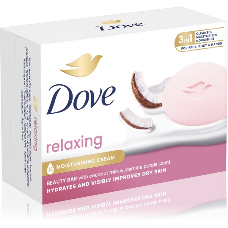 Dove Relaxing Coconut кремообразна таблета за миене Coconut milk & Jasmine petals