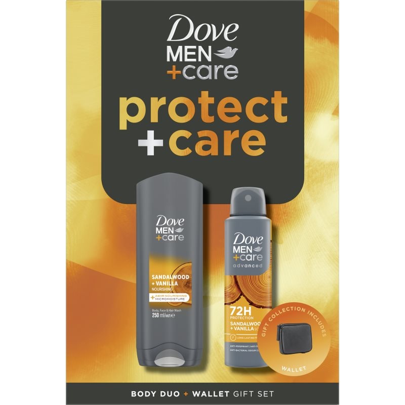 Dove Dove Men+Care Sandalwood & Vanilla подаръчен комплект за мъже - Мъжки парфюм - Сравни цени от 1 магазин с безплатна доставка
