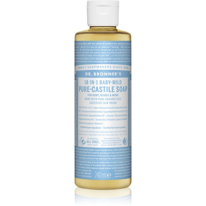 Dr. Bronner’s Baby-Mild течен универсален сапун без парфюм - Грижа за тяло - Сравни цени от 1 магазин с безплатна доставка