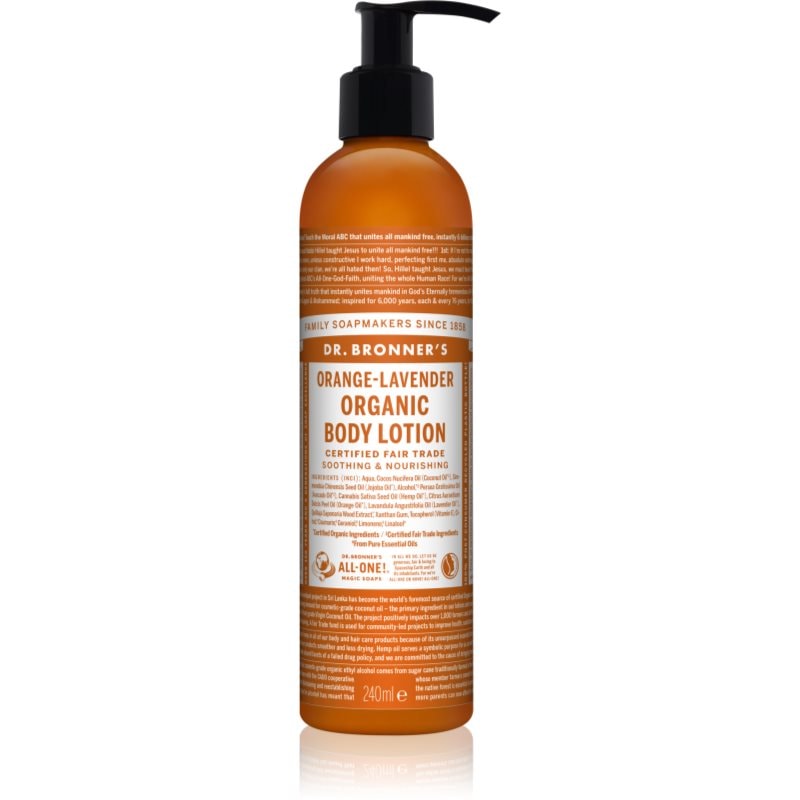 Dr. Bronner’s Orange & Levender подхранващ хидратиращ лосион за тяло - Грижа за тяло - Сравни цени от 1 магазин с безплатна доставка