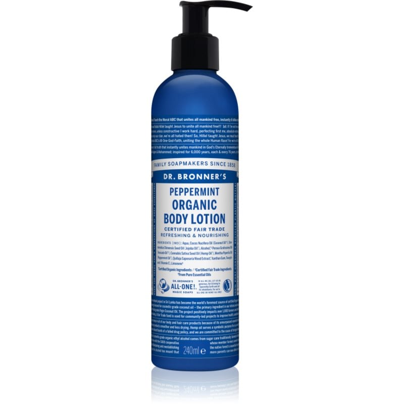 Dr. Bronner’s Peppermint освежаващ лосион за тяло с хидратиращ ефект