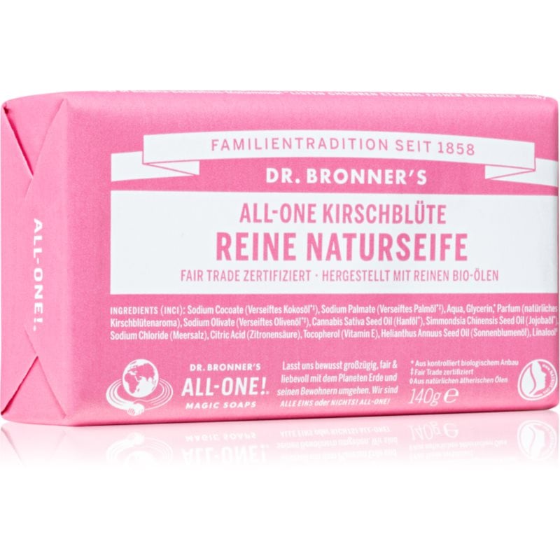 Dr. Bronner’s Cherry Blossom Pure Castile Soap Bar твърд сапун 140 гр.