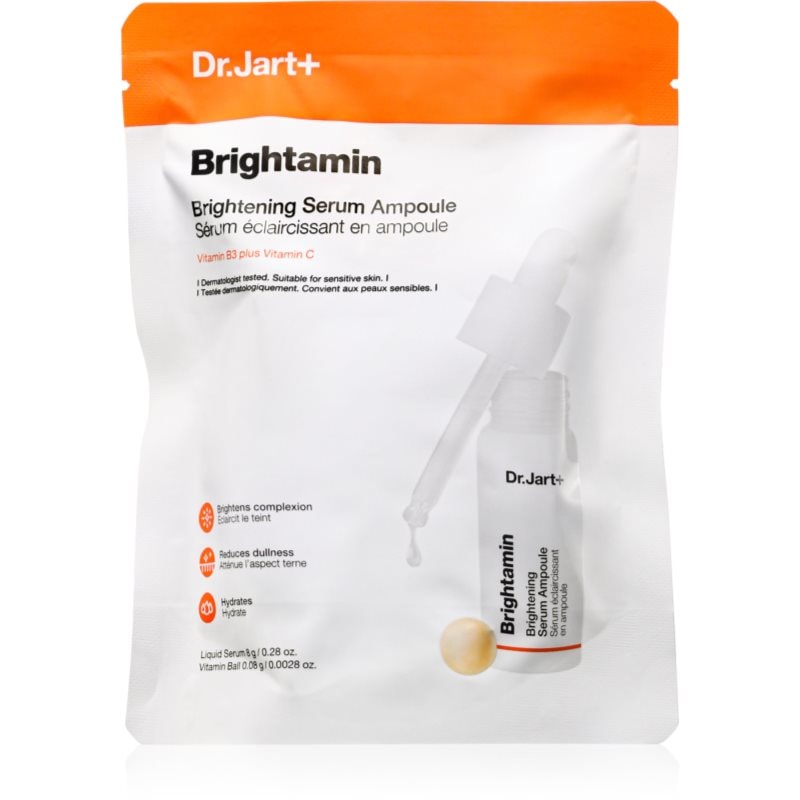 Dr. Jart+ Brightamin Brightening Serum Ampoule активен серум за озаряване и изглаждане на кожата на лицето с витамин С - Грижа за лице - Сравни цени от 1 магазин с безплатна доставка