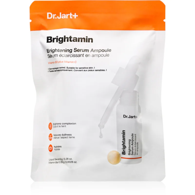 Dr. Jart+ Brightamin Brightening Serum Ampoule активен серум за озаряване и изглаждане на кожата на лицето с витамин С - Грижа за лице - Сравни цени от 1 магазин с безплатна доставка