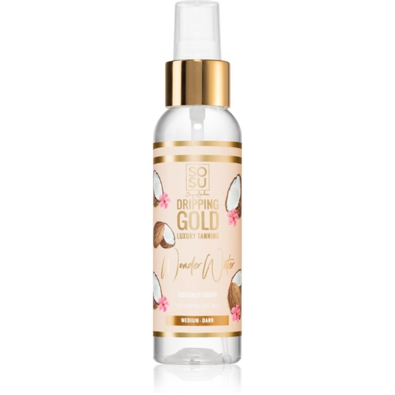 Dripping Gold Wonder Water Coconut автобронзираща мъгла за лице Medium - Dark