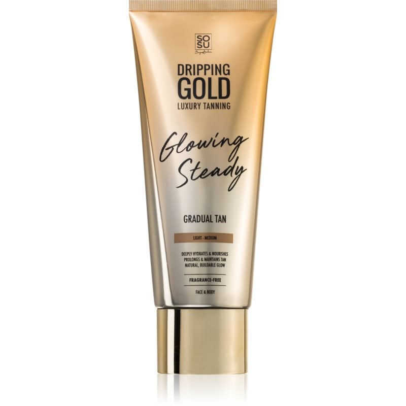 Dripping Gold Glowing Steady автобронзант за постепенен тен Light - Medium