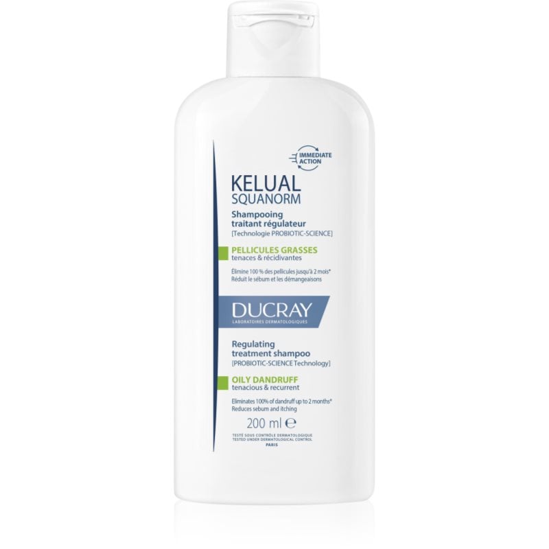Ducray Kelual Squanorm Regulating Treatment Shampoo Oily Dandruff шампоан против мазен пърхот