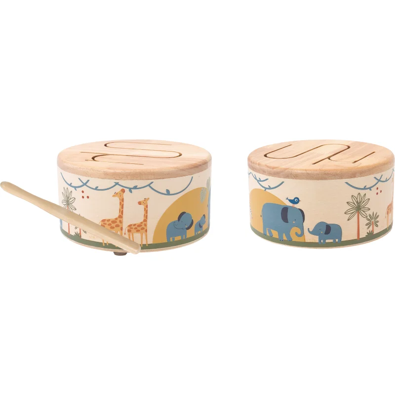 2Kids Toys Wooden Drum Safari музикална играчка 18m+ - За деца - Сравни цени от 1 магазин с безплатна доставка
