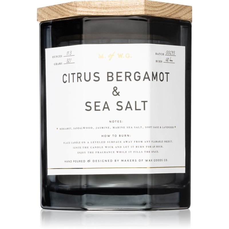 Makers of Wax Goods Makers of Wax Goods Citrus Bergamot & Sea Salt ароматна свещ 321 гр. - Унисекс парфюм 321мл - Сравни цени от 1 магазин с безплатна доставка