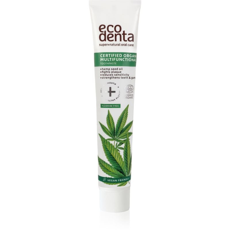 Ecodenta Ecodenta Certified Organic Multifunctional with Hemp натурална паста за зъби - Унисекс парфюм 75мл - Сравни цени от 1 магазин с безплатна доставка