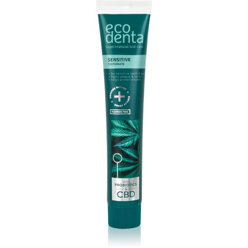 Ecodenta Sensitive CBD биоактивна паста за зъби с конопено масло
