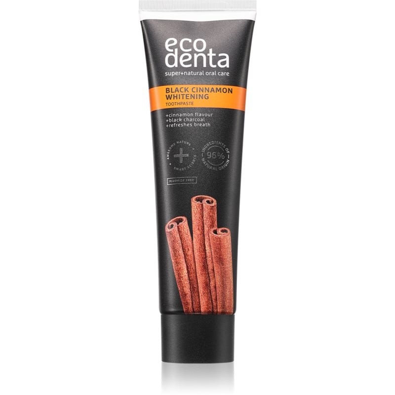 Ecodenta Black Cinnamon Whitening избелваща паста за зъби с канела