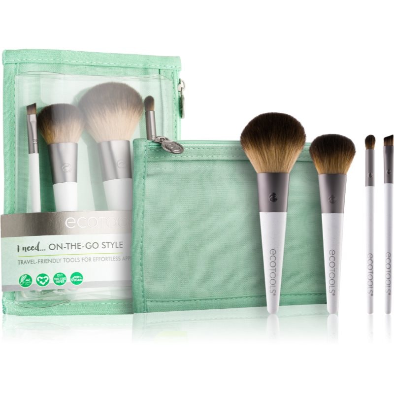 EcoTools On-The-Go Style комплект четки на път - Комплект - Сравни цени от 1 магазин с безплатна доставка