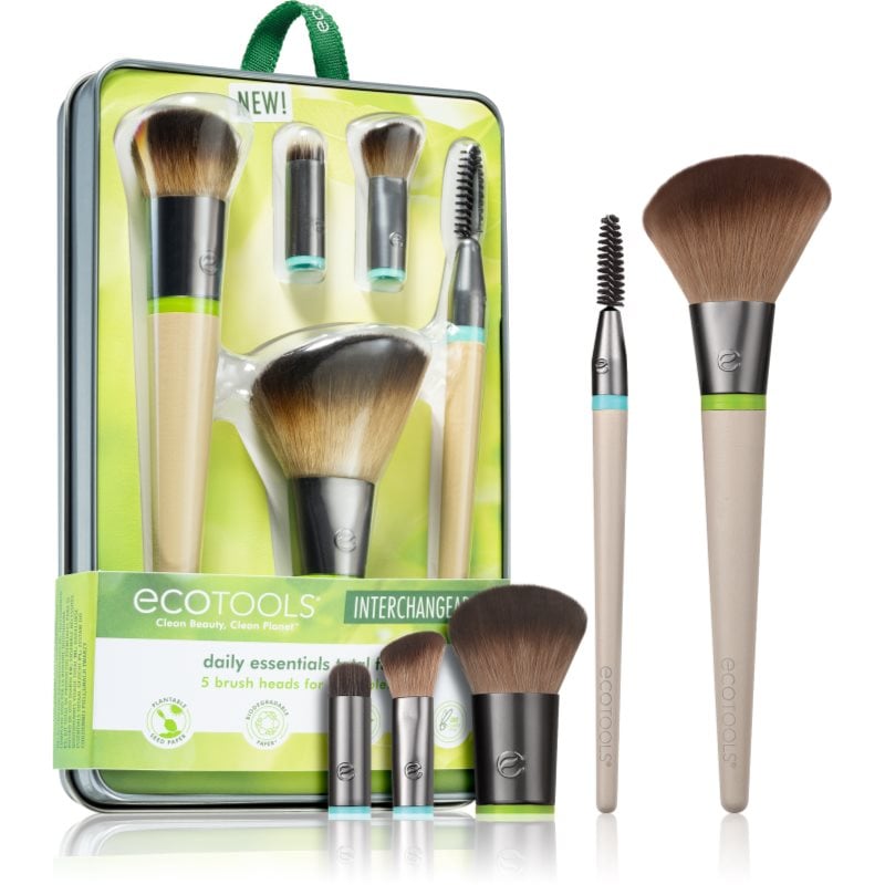 EcoTools Interchangeables™ Daily Essentials комплкет четки с калъф