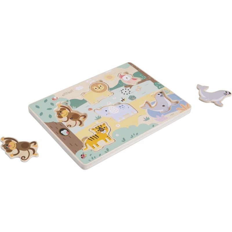 eliNeli Sound Puzzle Animals играчка сортер от дърво 18m+ - За деца - Сравни цени от 1 магазин с безплатна доставка