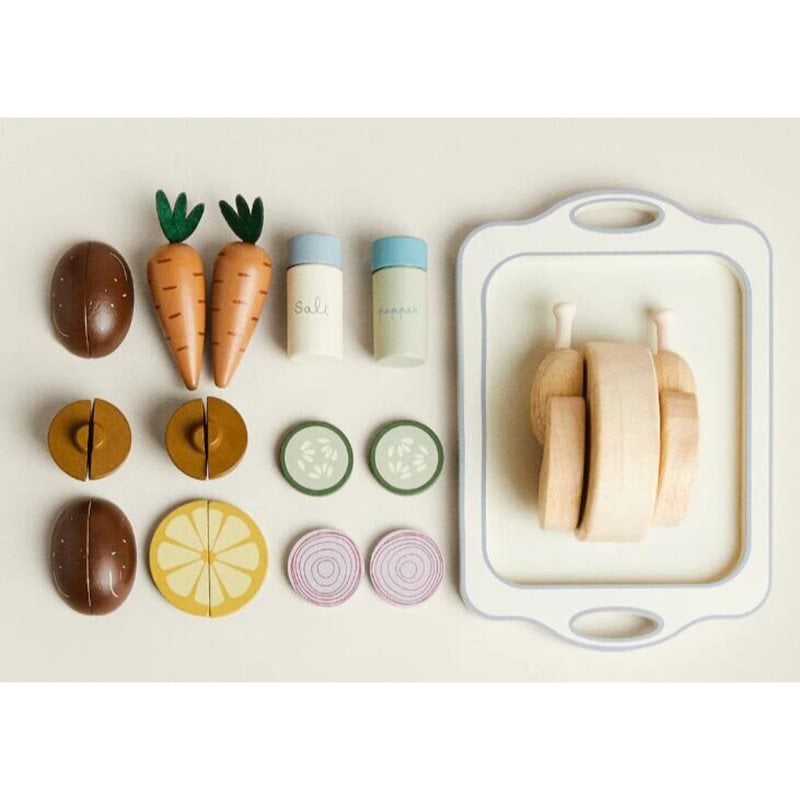 eliNeli Wooden Food with Chicken играчка от дърво за деца 18m+