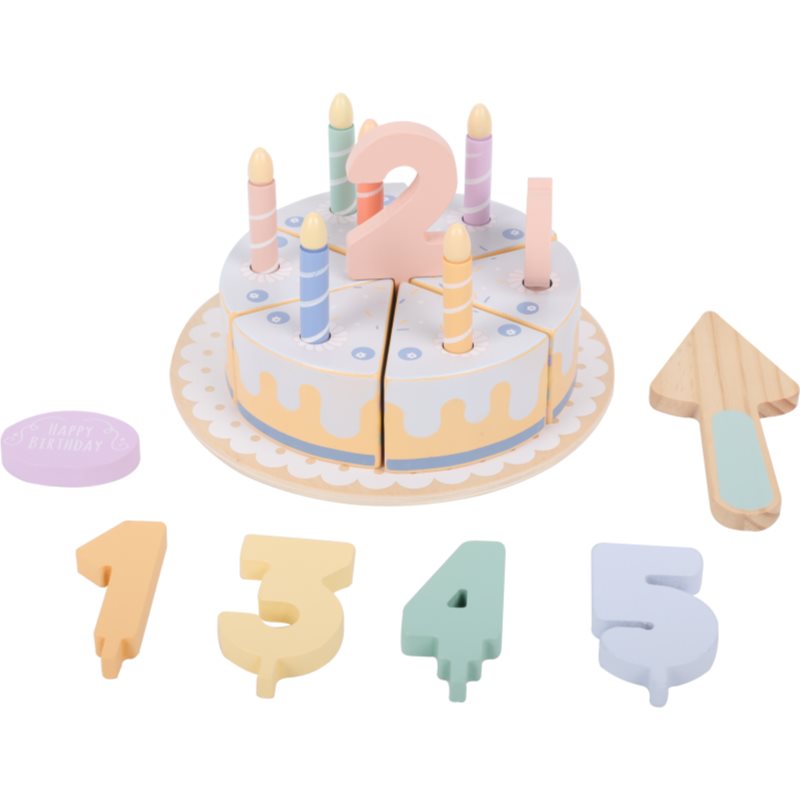 eliNeli Birthday Cake играчка от дърво за деца 18m+ - За деца - Сравни цени от 1 магазин с безплатна доставка