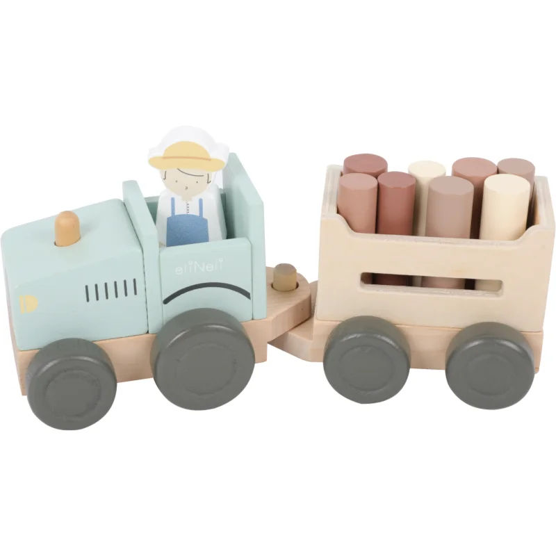 eliNeli Wooden Tractor Farm играчка от дърво за деца 18m+ - За деца - Сравни цени от 1 магазин с безплатна доставка
