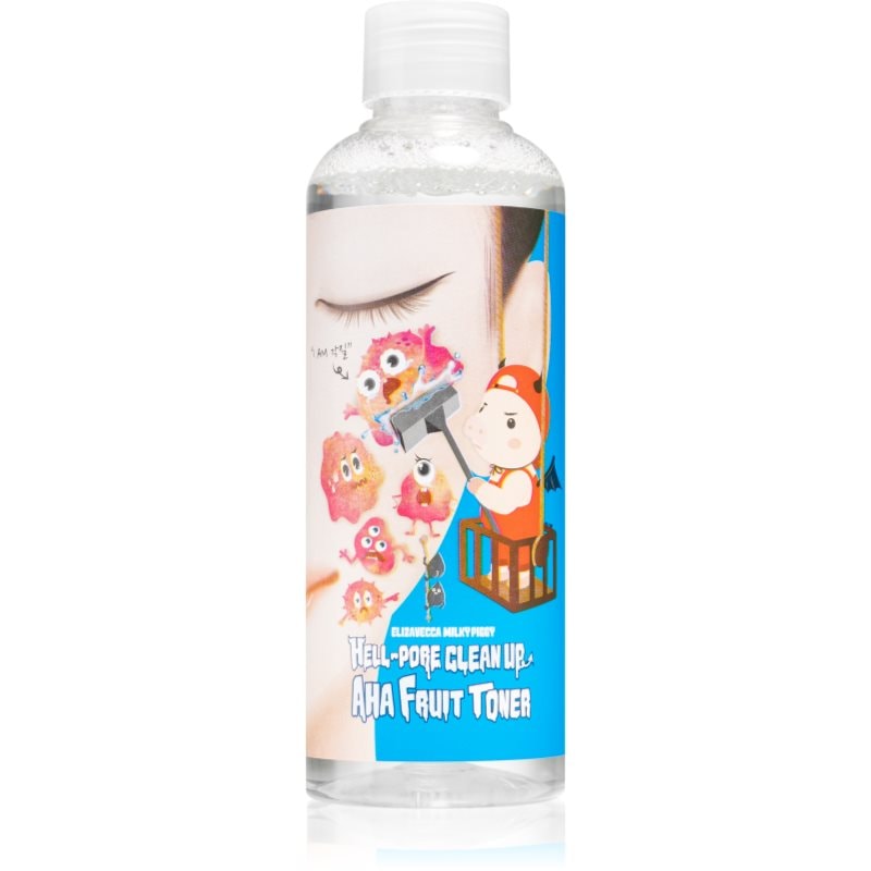 Elizavecca Elizavecca Milky Piggy Hell-Pore Clean Up AHA Fruit Toner тоник за редуциране на разширените пори с пилинг ефект - Унисекс парфюм 200мл - Сравни цени от 1 магазин с безплатна доставка