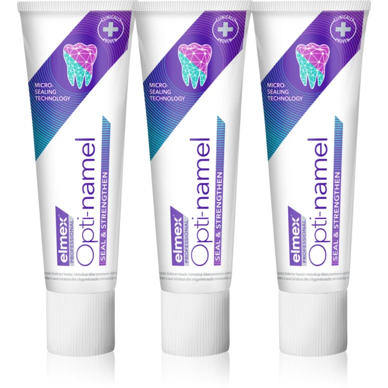 Elmex Opti-namel Seal & Strengthen паста за зъби защита на зъбния емайл 3x