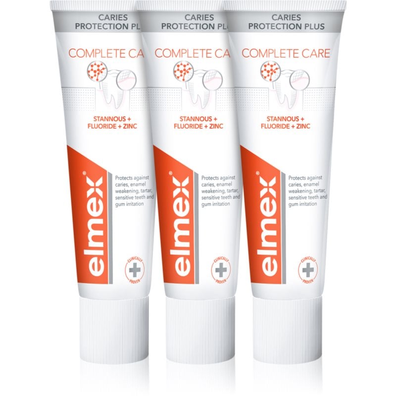 Elmex Caries Protection Complete Care освежаваща паста за зъби за цялостна защита на зъбите 3x