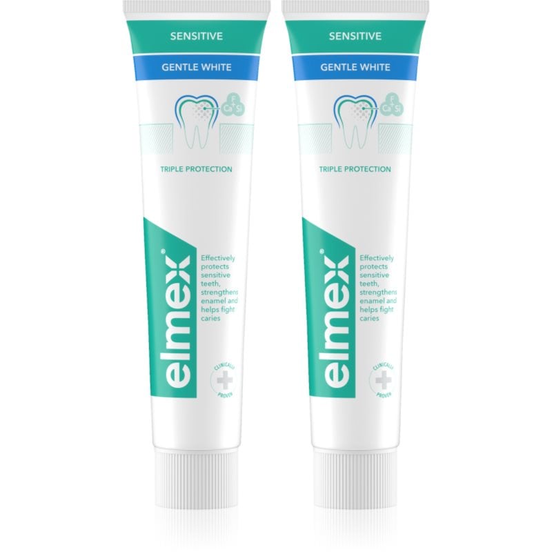 Elmex Sensitive Whitening паста за естествено бели зъби 2x