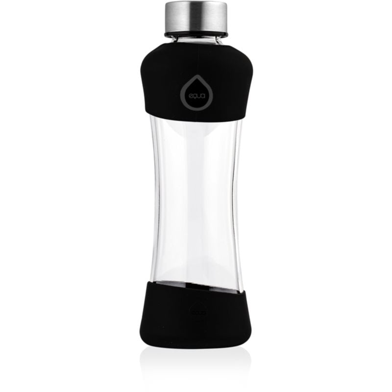 Equa Active стъклена бутилка за вода Black
