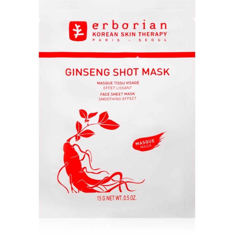 Erborian Ginseng Shot Mask платнена маска с изглаждащ ефект - Грижа за лице - Сравни цени от 1 магазин с безплатна доставка