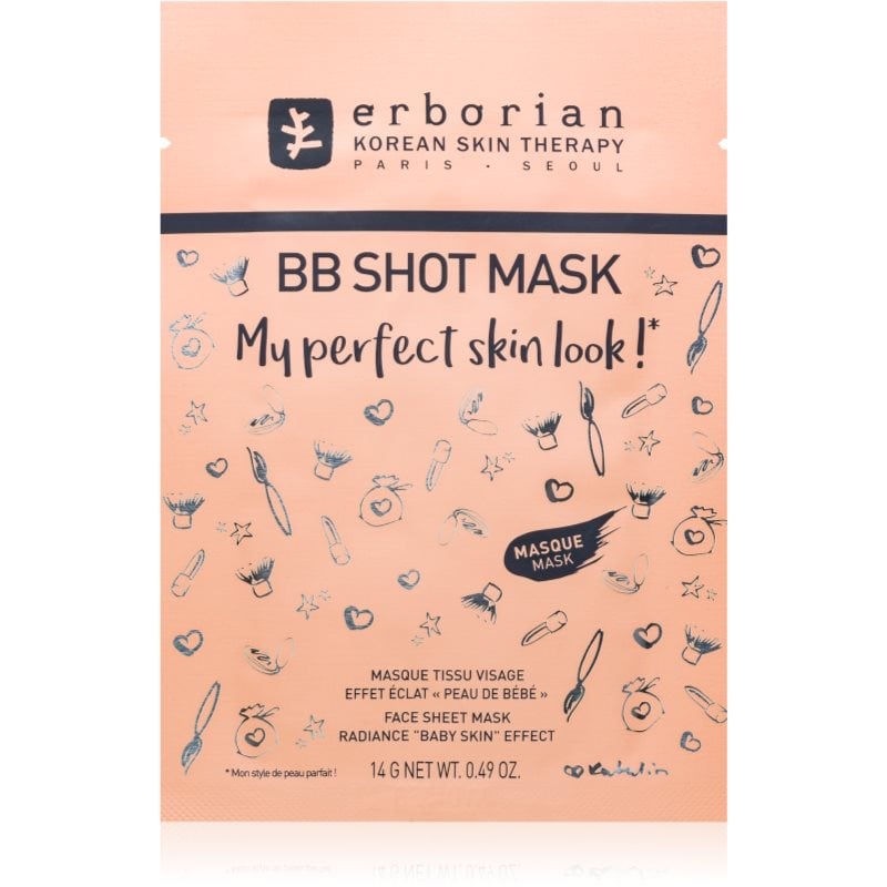 Erborian BB Shot Mask платнена маска с озаряващ ефект