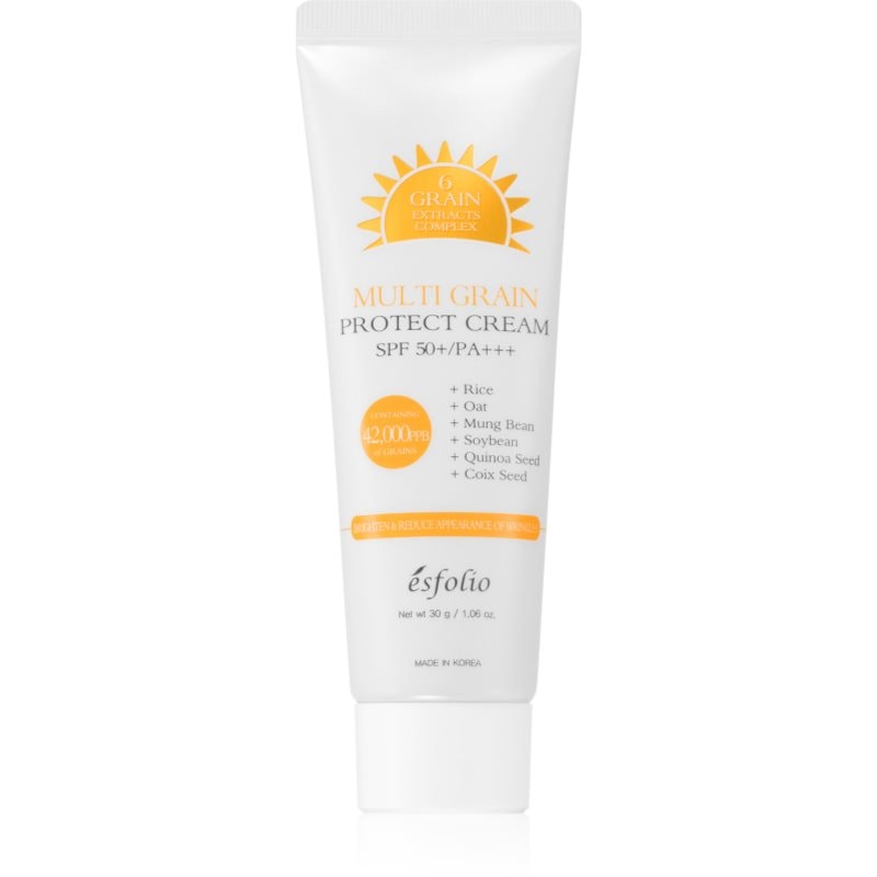 esfolio esfolio Protect Cream Multi Grain озаряващ слънцезащитен крем SPF 50+ - Унисекс парфюм 30мл - Сравни цени от 1 магазин с безплатна доставка