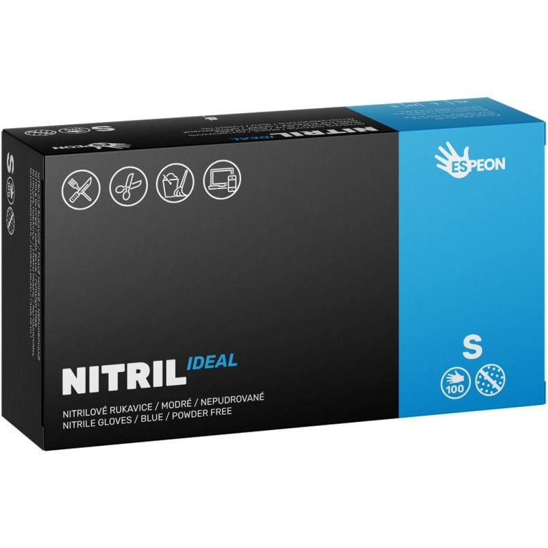 Espeon Nitril Ideal Blue нитрилни ръкавици без пудра размер S