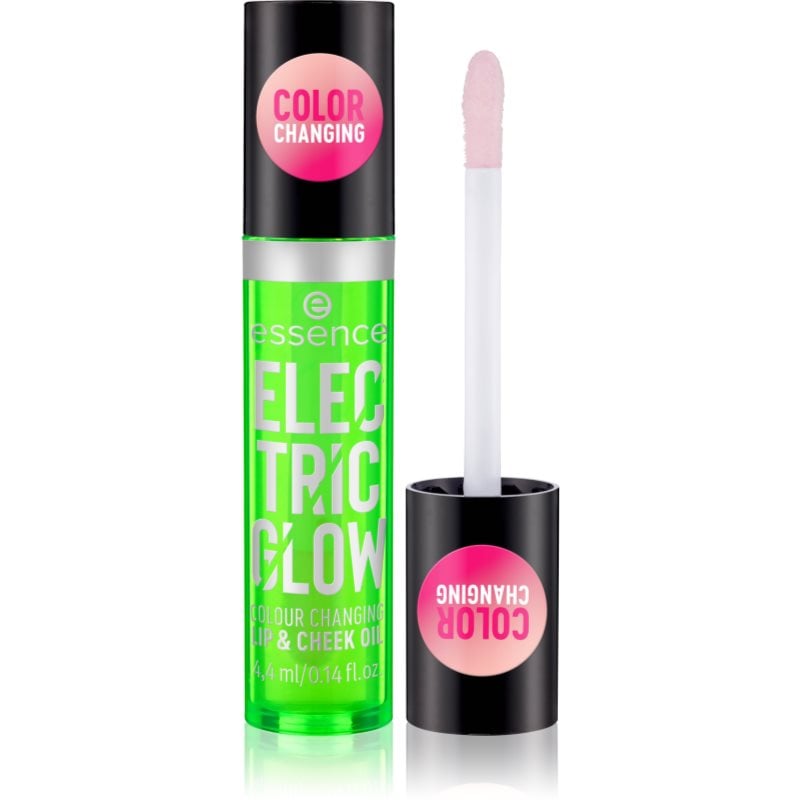 essence Electric Glow олио за устни и скули 4.