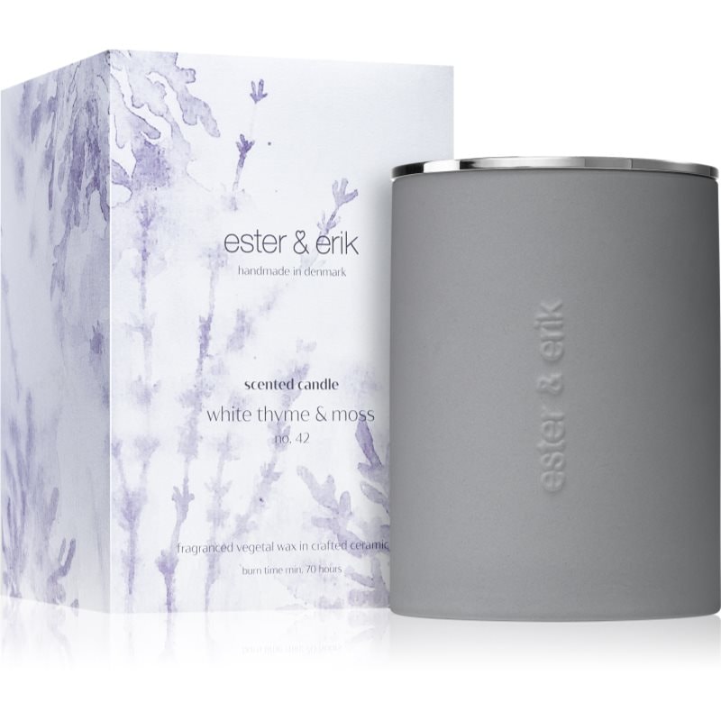 ester & erik scented candle white thyme & moss (no. 42) ароматна свещ 350 гр. - Аромат - Сравни цени от 1 магазин с безплатна доставка