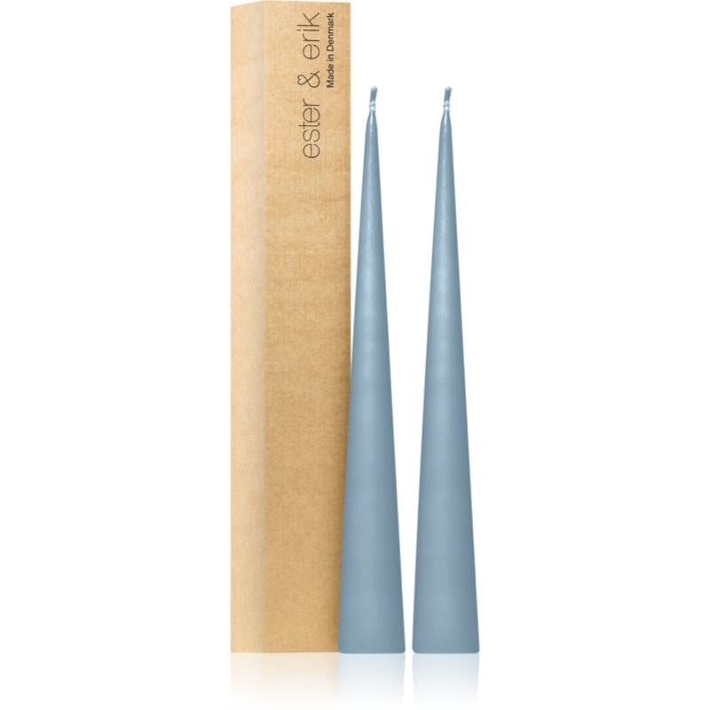 ester & erik cone candles dusty blue (no. 83) свещ 2x37 см - Аромат - Сравни цени от 1 магазин с безплатна доставка