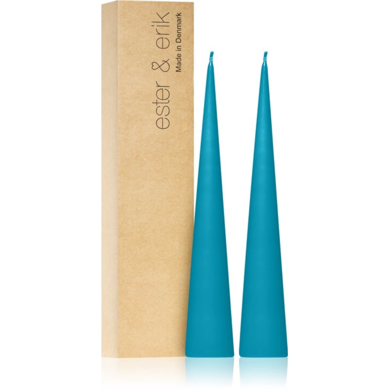 ester & erik cone candles turquoise (no. 56) свещ 2x25 см - Аромат - Сравни цени от 1 магазин с безплатна доставка