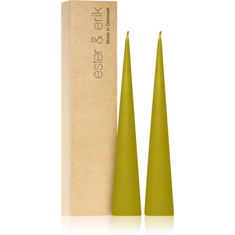 ester & erik cone candles pure wasabi (no. 68/2) свещ 2x25 см