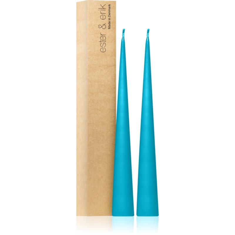 ester & erik cone candles turquoise (no. 56) свещ 2x37 см - Аромат - Сравни цени от 1 магазин с безплатна доставка