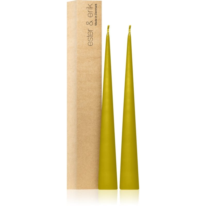 ester & erik cone candles pure wasabi (no. 68/2) свещ 2x37 см