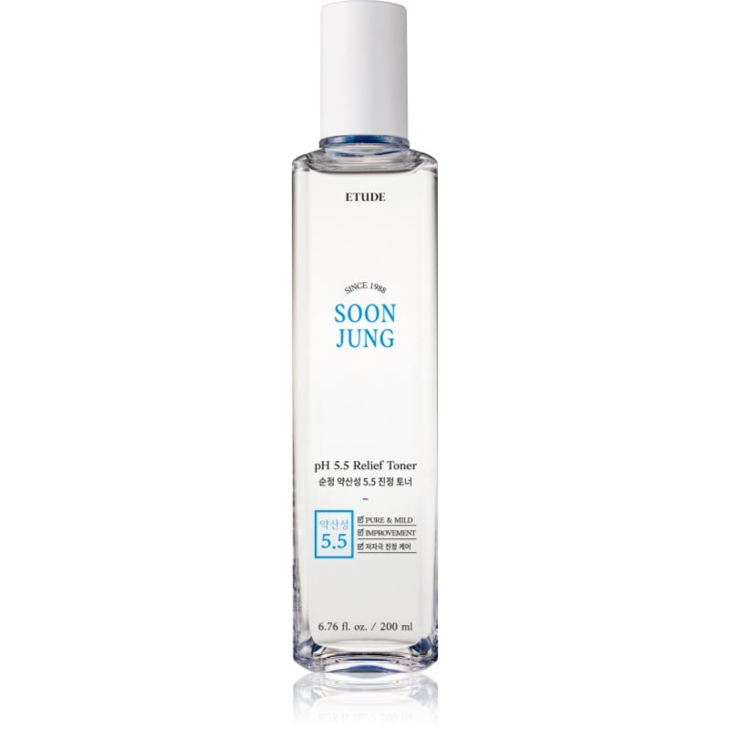 ETUDE ETUDE SoonJung pH 5.5 Relief Toner успокояващ тоник за лице за регенерация и възстановяване на кожата - Унисекс парфюм 200мл - Сравни цени от 1 магазин с безплатна доставка