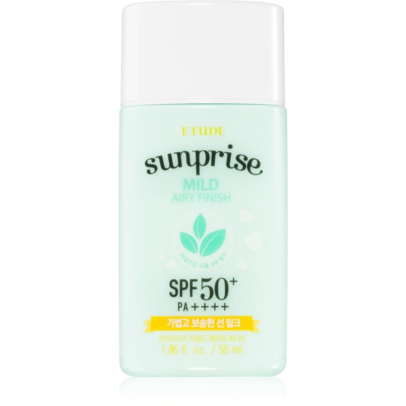 ETUDE ETUDE Sunprise Mild Airy Finish минерален защитен флуид за лице SPF 50+ - Унисекс парфюм 55мл - Сравни цени от 1 магазин с безплатна доставка