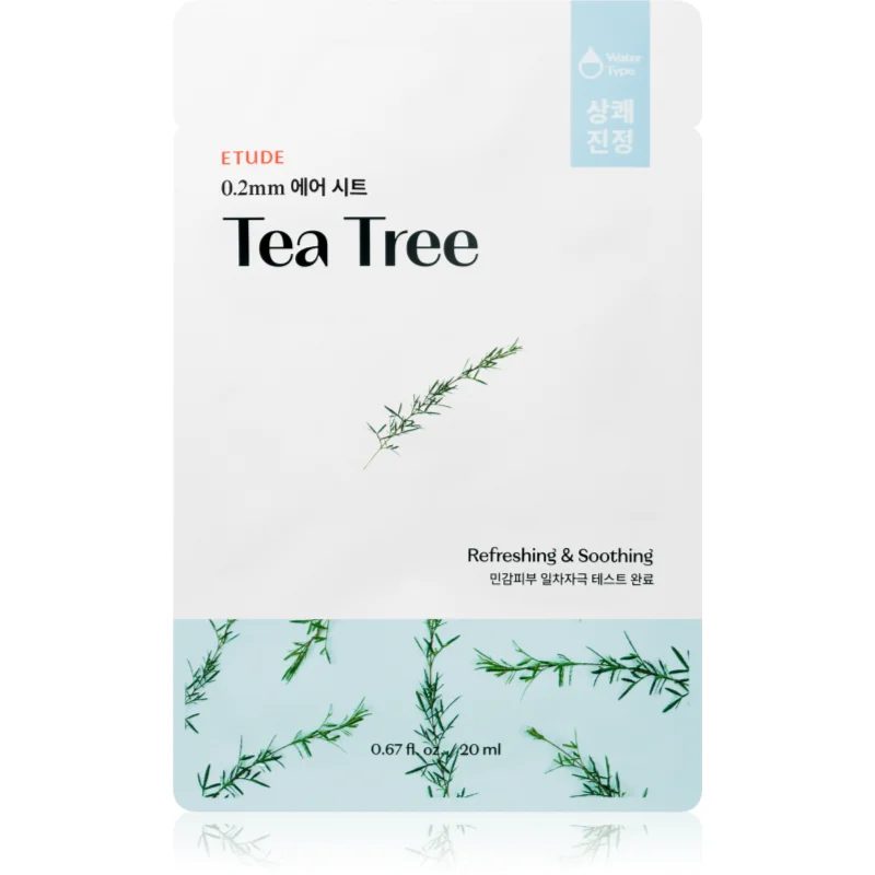 ETUDE 0.2 Therapy Air Mask Tea Tree успокояваща платнена маска с освежаващ ефект