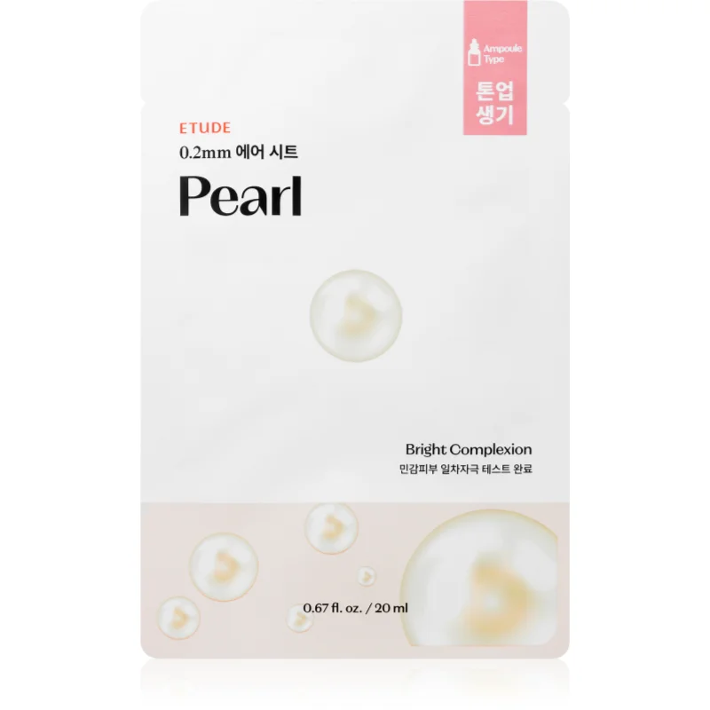 ETUDE 0.2 Therapy Air Mask Pearl озаряваща платнена маска с ревитализиращ ефект