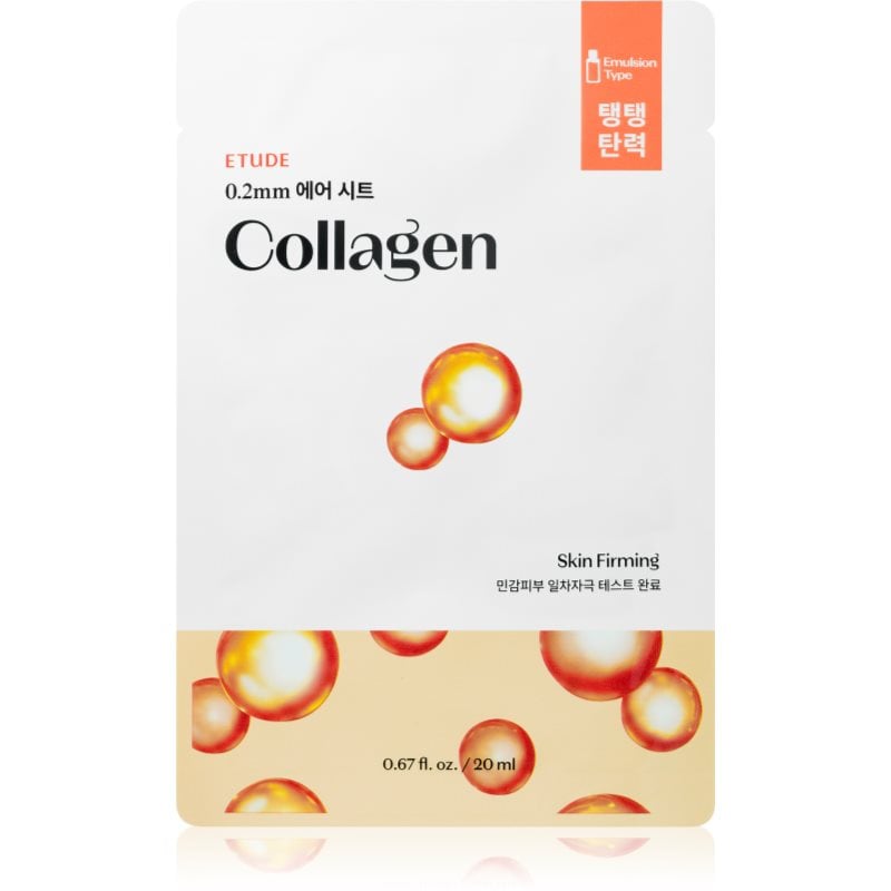 ETUDE 0.2 Therapy Air Mask Collagen противбръчкова платнена маска за хидратиране и изпъване на кожата