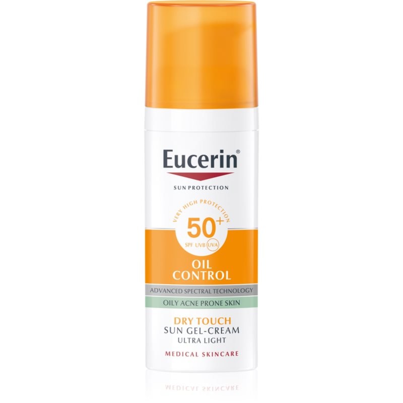 Eucerin Eucerin Sun Oil Control защитен крем-гел за лице SPF 50+ - Унисекс парфюм 50мл - Сравни цени от 1 магазин с безплатна доставка