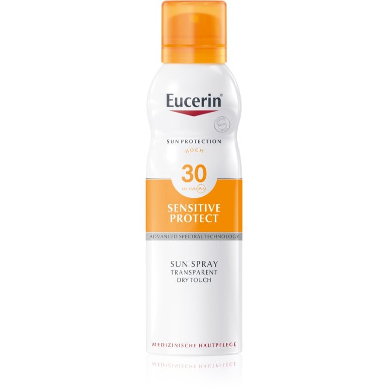 Eucerin Sun Sensitive Protect прозрачна мъбла за слънчеви бани SPF 30