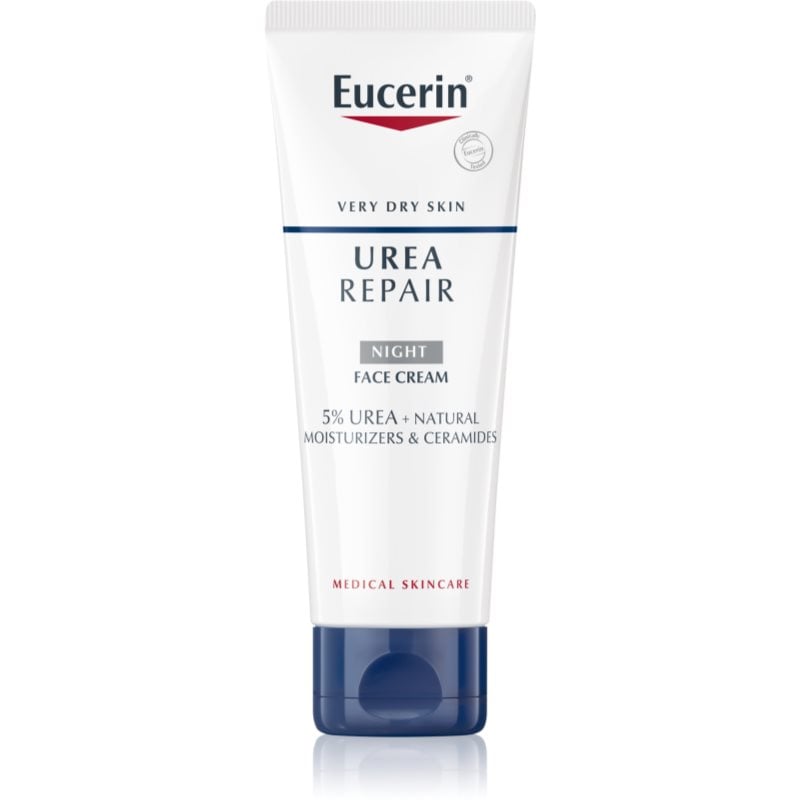 Eucerin UreaRepair Night Cream нощен крем за лице, врат и деколкте без парфюм