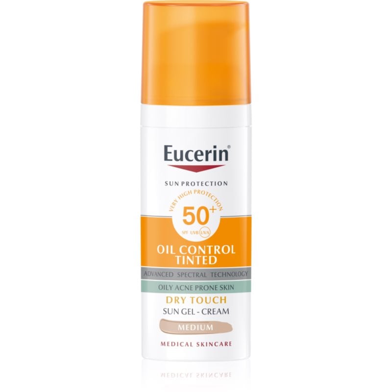 Eucerin Sun Oil Control Tinted гел крем за слънце SPF 50+