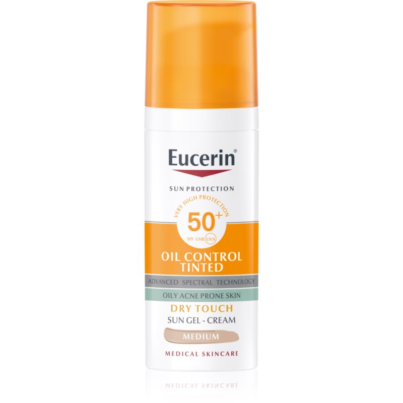 Eucerin Eucerin Sun Oil Control Tinted гел крем за слънце SPF 50+ - Унисекс парфюм 50мл - Сравни цени от 1 магазин с безплатна доставка