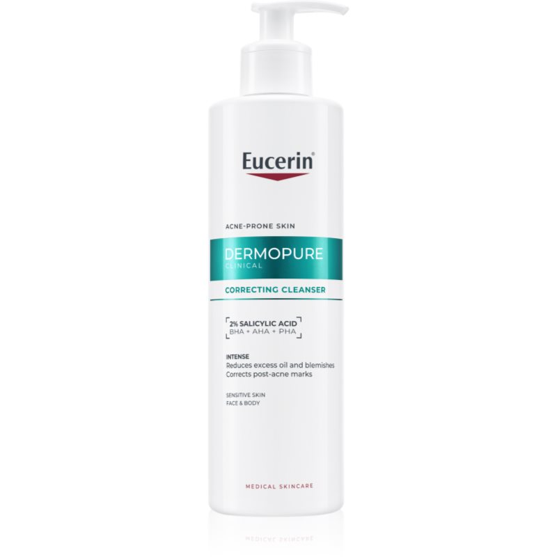 Eucerin DermoPure Clinical Correcting Cleanser ексфолиращ почистващ гел за лице и тяло - Грижа за лице - Сравни цени от 1 магазин с безплатна доставка